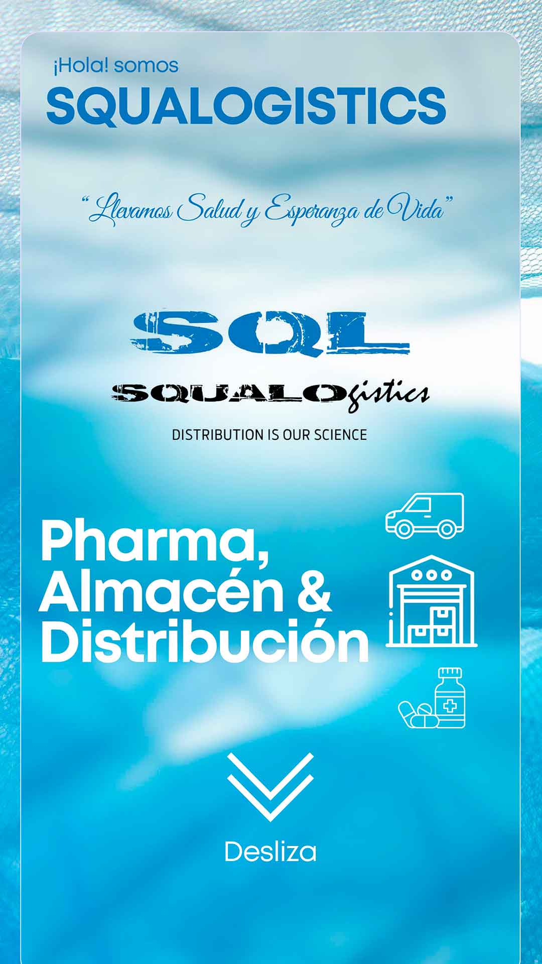 Portada del portafolio PHARMA SQL Versión Movil de SQUA LOGISTICS